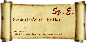 Szebellédi Erika névjegykártya