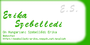 erika szebelledi business card