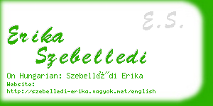 erika szebelledi business card